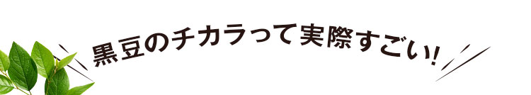 黒豆のチカラって実際すごい!