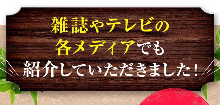 雑誌やテレビの各メディアでも紹介していただきました!