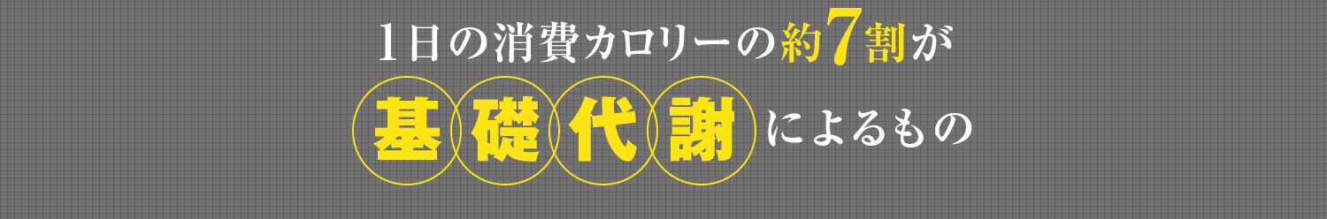 1日の消費カロリーの約7割が