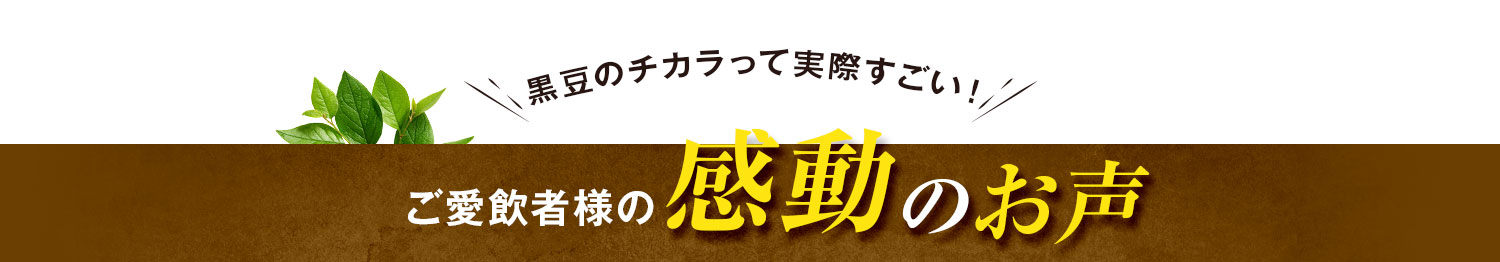 黒豆のチカラって実際すごい!