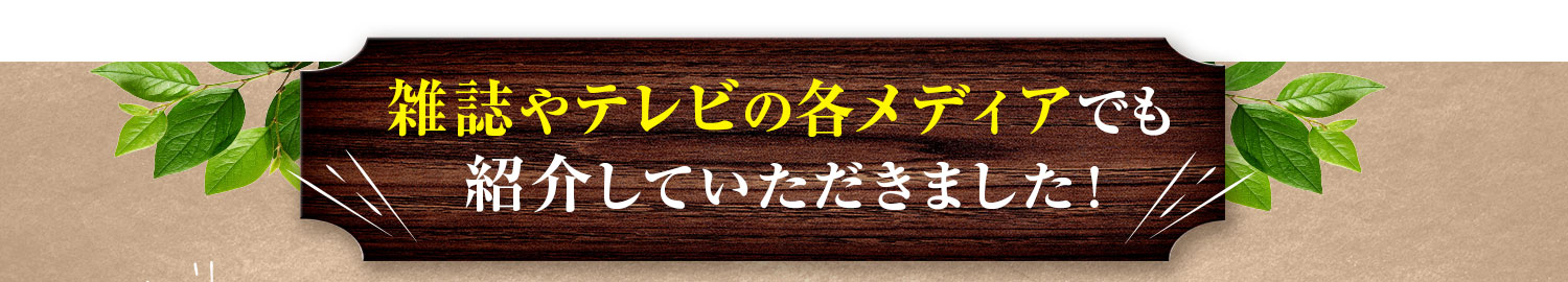 雑誌やテレビの各メディアでも紹介していただきました!