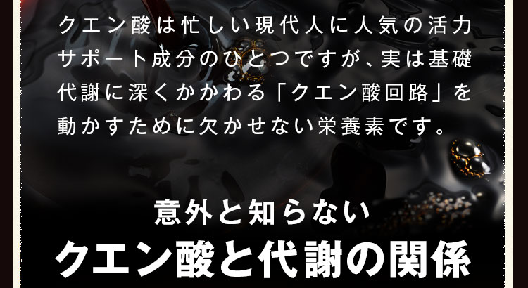 意外と知らないクエン酸と代謝の関係