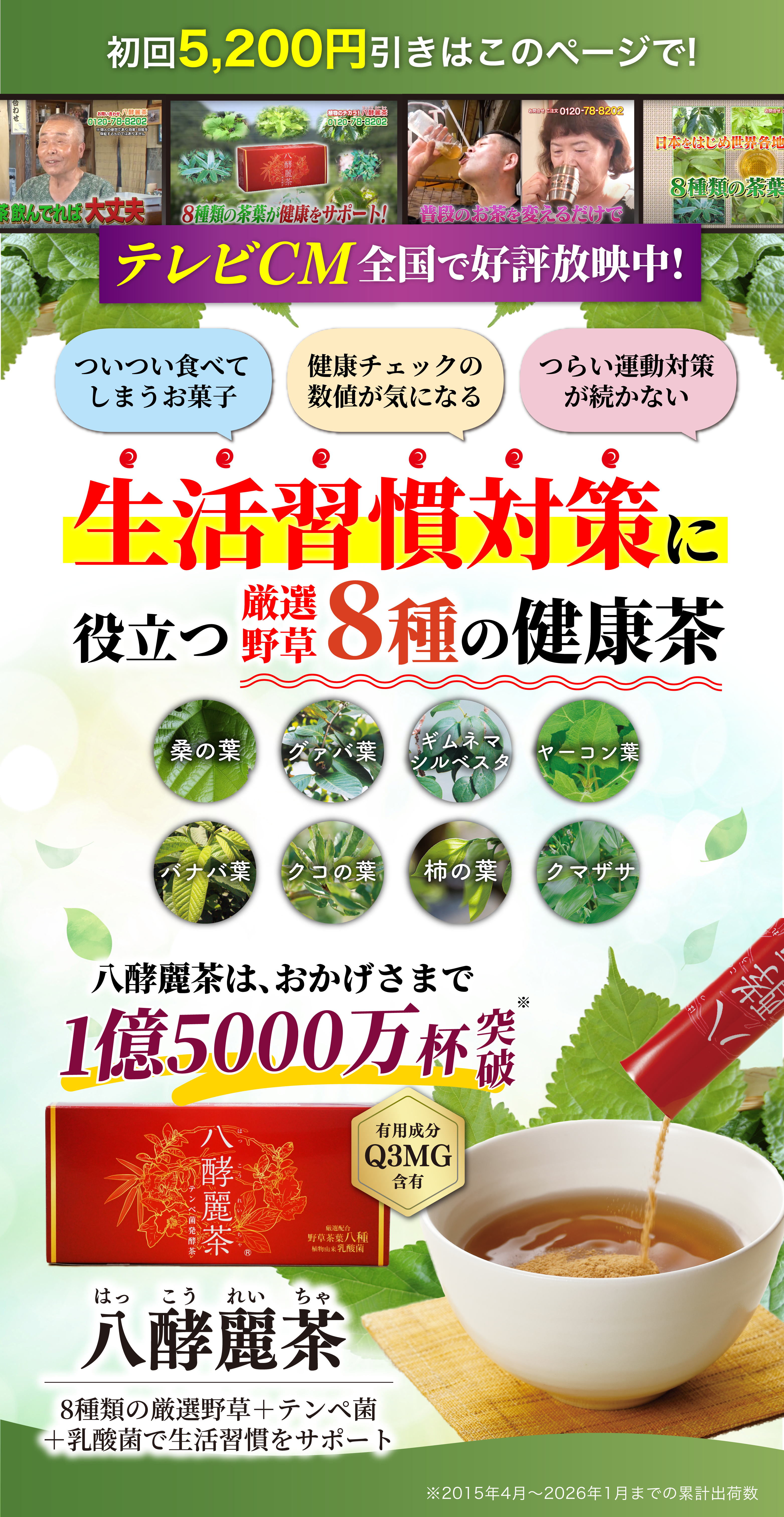 中古 はつらつ堂☆八酵麗茶 240g☆テンペ菌発酵茶☆賞味期限 