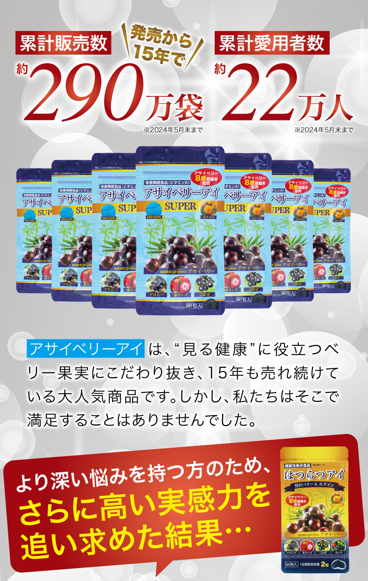 累計販売数290万袋、累計愛用者数22万人