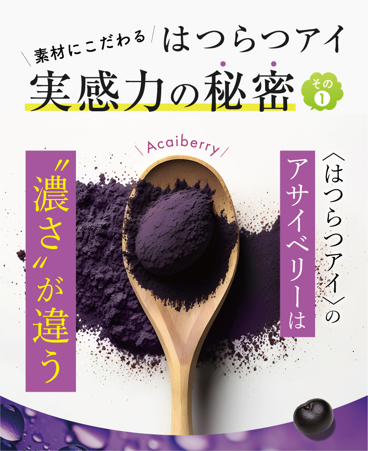 はつらつアイ実感力の秘密その1