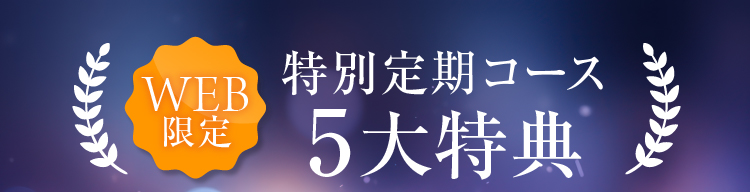 WEB限定 特別定期コース5大特典